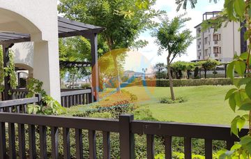 Лозенець, Oasis Beach Club, мебльована двокімнатна квартира на першому поверсі, з великою верандою з видом на море та сад, Oasis Beach Club, Лозенець