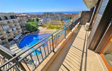 Свети Влас, двустаен нов с гледка басейн и море, комплекс Луксор (Luxor), ГОТОВИ ДОКУМЕНТИ ЗА СДЕЛКА!